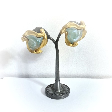 Vintage boucles d'oreilles clips l'or du soir.