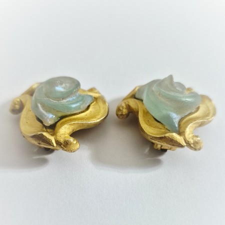 Vintage boucles d'oreilles clips l'or du soir.